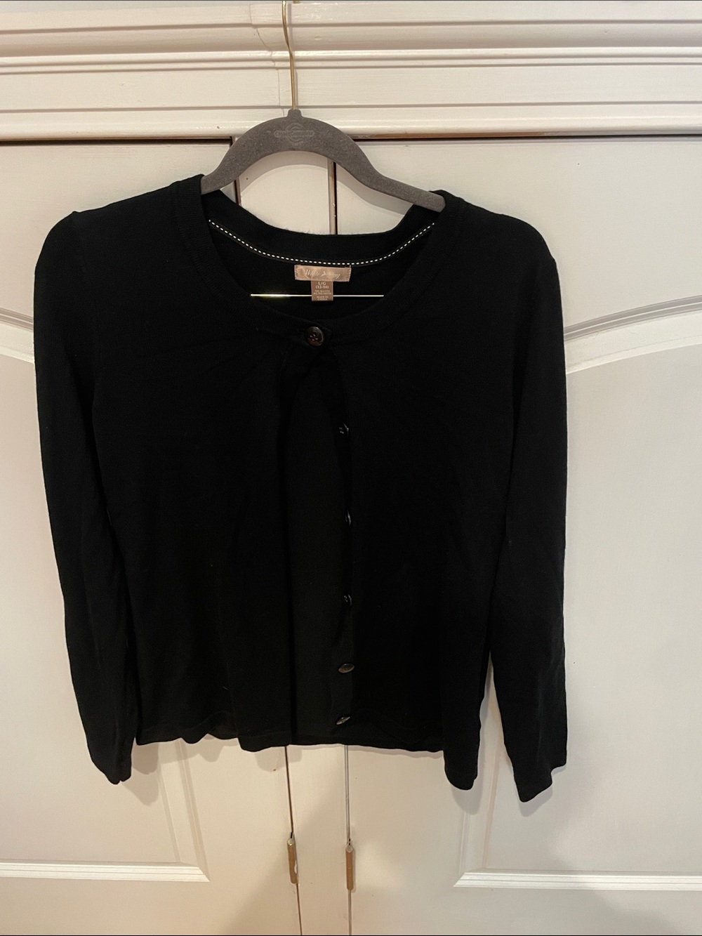 White Stag Black Button-Front Women's Cardigan
